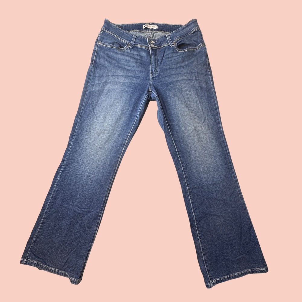 Levi's 529 Jeans Womens 14M Blue Curvy Bootcut Mid Rise Stretch Denim 58713-0008